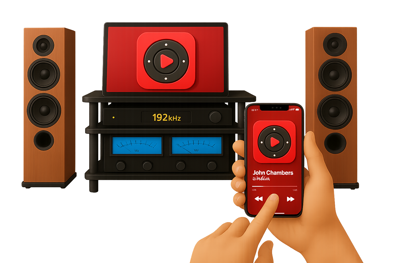 Stereo setup with MusicRemote app and iPhone user